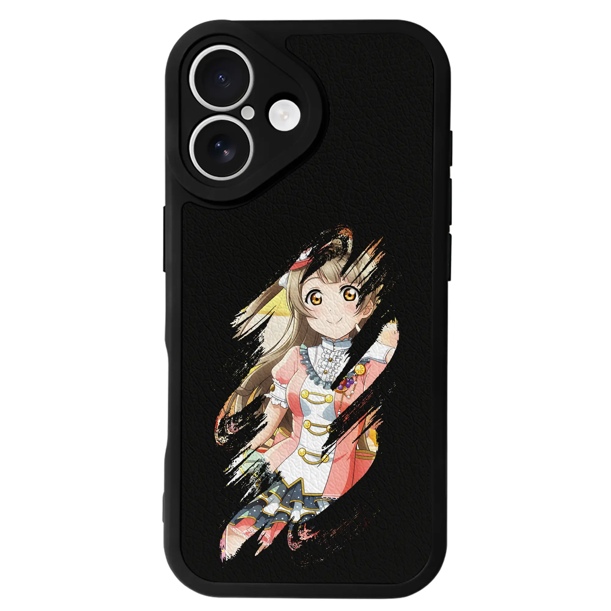 Love Live! グッズ,南ことり - IPhone 16シリーズ対応 ・ シリコンスマホケース ・ レザー調 ・ 高精度フィット ・ 耐衝撃 ・ ワイヤレス充電対応 ・ 精密カット